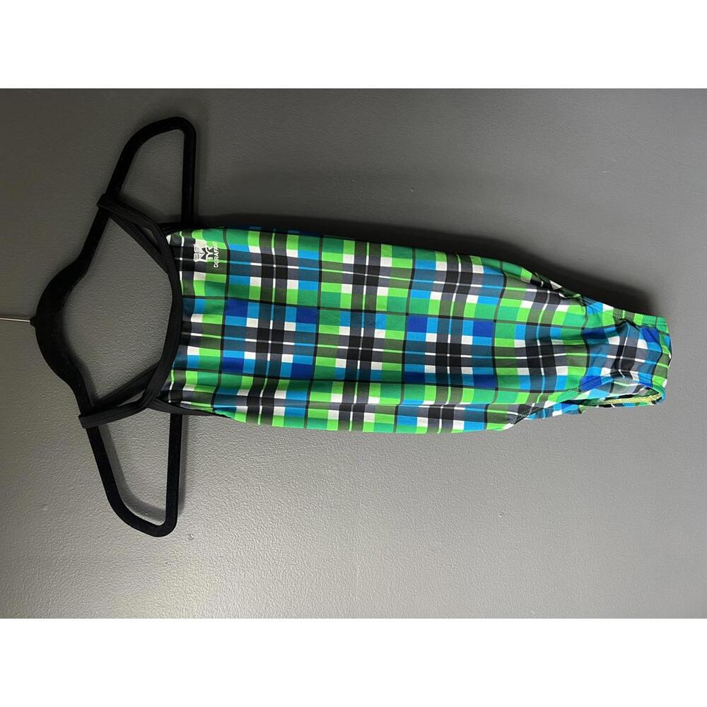 Tyr Durafast Green Plaid Swimwear Size 32